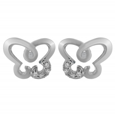'Joya' Women's Sterling Silver Stud Earrings - Silver ZO-7088