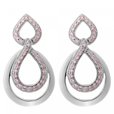Orphelia® 'Amber' Women's Sterling Silver Drop Earrings - Silver ZO-7092 #1