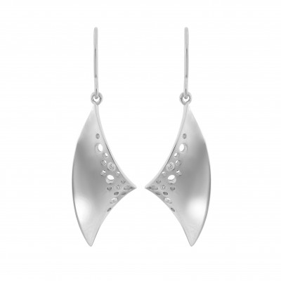 'Ella' Women's Sterling Silver Drop Earrings - Silver ZO-7369