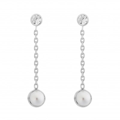 'Emilia' Women's Sterling Silver Drop Earrings - Silver ZO-7380