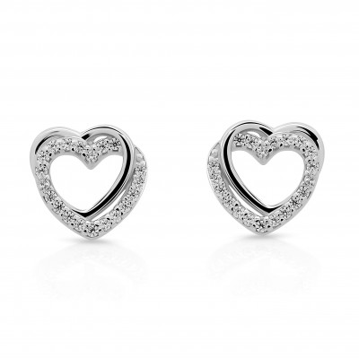 'Ariana' Women's Sterling Silver Stud Earrings - Silver ZO-7482