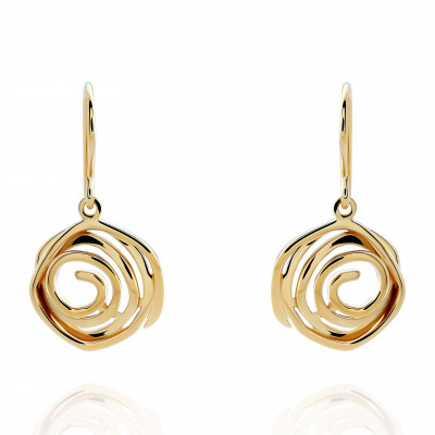 Orphelia® 'Apolline' Women's Sterling Silver Drop Earrings - Gold ZO-7500/G