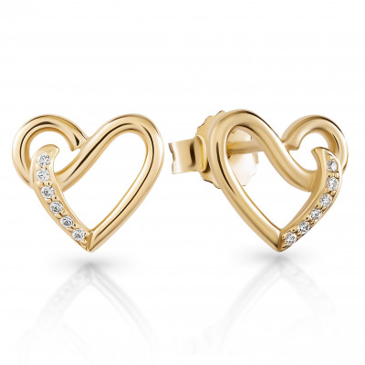 Orphelia® 'Ida' Women's Sterling Silver Stud Earrings - Gold ZO-7521/G