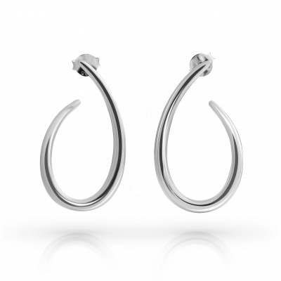 'Cherry' Women's Sterling Silver Drop Earrings - Silver ZO-7551