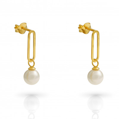 Orphelia® 'Grand' Women's Sterling Silver Drop Earrings - Gold ZO-7558/G
