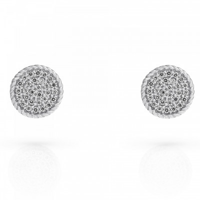 'Bella' Women's Sterling Silver Stud Earrings - Silver ZO-7565