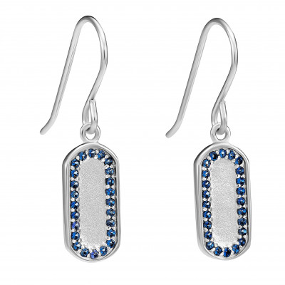 'Malaga' Women's Sterling Silver Drop Earrings - Silver ZO-7573
