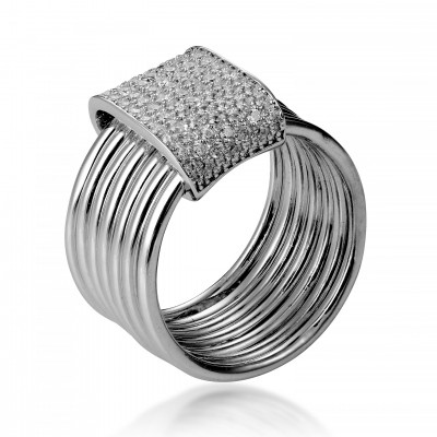 Orphelia® Women's Sterling Silver Ring - Silver ZR-7417 #1