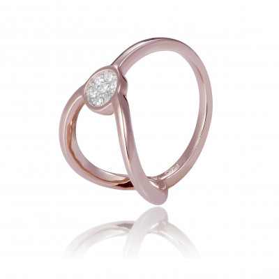 Orphelia® Women's Sterling Silver Ring - Rose ZR-7439 #1