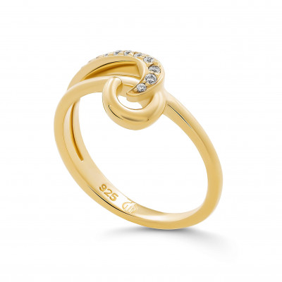 Orphelia® 'IDA' Women's Sterling Silver Ring - Gold ZR-7521/G #1
