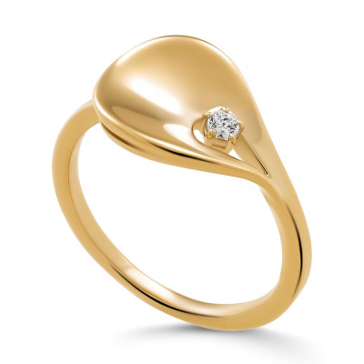 Orphelia® 'ETOILE' Women's Sterling Silver Ring - Gold ZR-7524/G #1