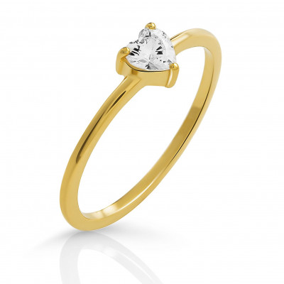 Orphelia® 'Love' Women's Sterling Silver Ring - Gold ZR-7531/G