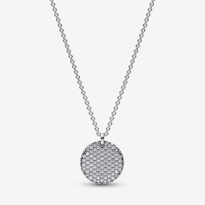 Pandora® 'Timeless Pavé' Women's Sterling Silver Chain with Pendant - Silver 392632C01-45