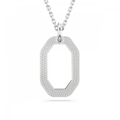 Swarovski® 'Dextera' Women's Base Metal Chain with Pendant - Silver 5642388