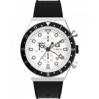 Timex® Chronograph 'Q Gmt' Men's Watch TW2V70100