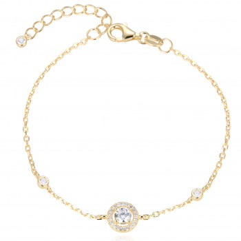 Gena® 'The One' Women's Sterling Silver Bracelet - Gold GB307S-Y