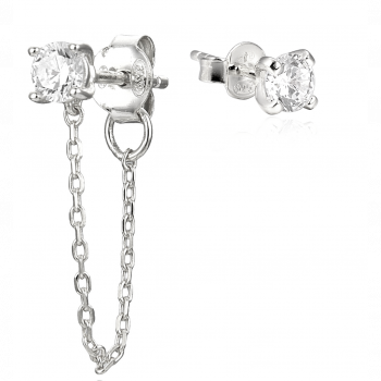 Gena® 'Stone' Women's Sterling Silver Stud Earrings - Silver GBO1531-W