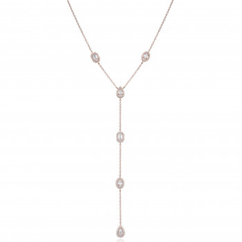 Gena.paris® 'Gabriella' Women's Sterling Silver Necklace - Rose GC1580-R