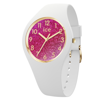 Ice Watch® Analogue 'Ice Glitter - White Pink' Girls's Watch (Small) 022572