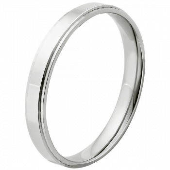 Unisex's Whitegold 9C Wedding ring - Silver OR9579/25/NY/62