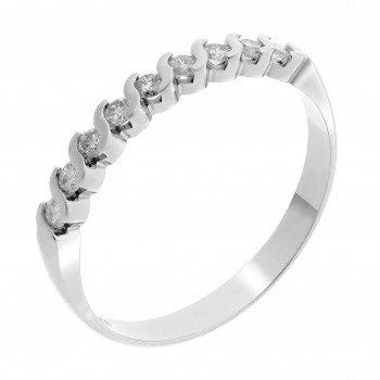 Orphelia® Women's Whitegold 18C Ring - Silver RD-3011/1
