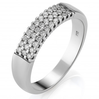 Orphelia® Women's Whitegold 18C Ring - Silver RD-3014/1