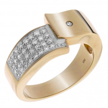 Women's Two-Tone 18C Ring - Silver/Gold RD-33067