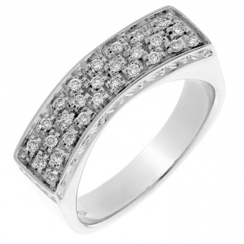 Orphelia® Women's Whitegold 18C Ring - Silver RD-33194
