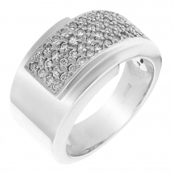 Orphelia® Women's Whitegold 18C Ring - Silver RD-33395