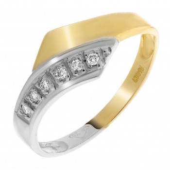 Orphelia® Women's Two-Tone 18C Ring - Silver/Gold RD-33396