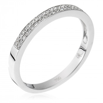 Orphelia® Women's Whitegold 18C Ring - Silver RD-3365/54