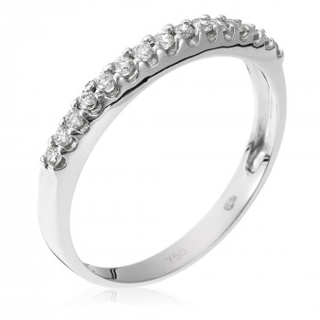 Orphelia® Women's Whitegold 18C Ring - Silver RD-3367