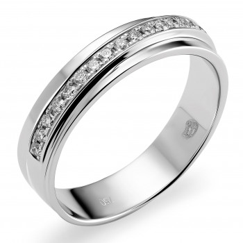 Orphelia® Women's Whitegold 18C Ring - Silver RD-3369