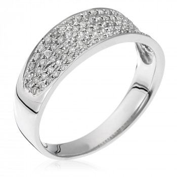 Orphelia® Women's Whitegold 18C Ring - Silver RD-3380
