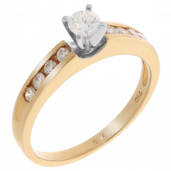 Orphelia® Women's Two-Tone 18C Ring - Silver/Gold RD-3716