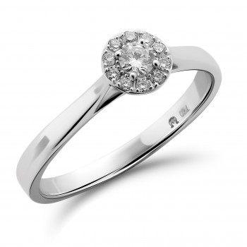 Orphelia® Women's Whitegold 18C Ring - Silver RD-3921/10