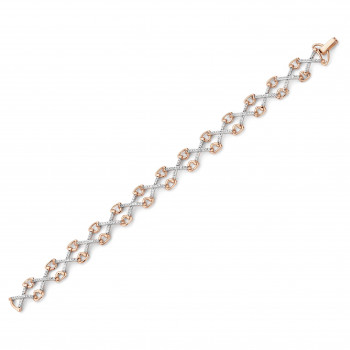 Orphelia® Women's Sterling Silver Bracelet - Rose ZA-7212