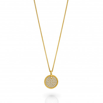 Orphelia® 'Bella' Women's Sterling Silver Chain with Pendant - Gold ZH-7565/G