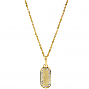 Orphelia® 'Malaga' Women's Sterling Silver Pendant with Chain - Gold ZH-7573/G