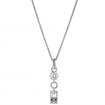 Orphelia® 'Madelyn' Women's Sterling Silver Pendant with Chain - Silver ZH-7583