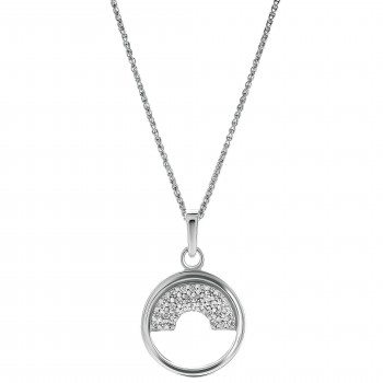 Orphelia® 'Tista' Women's Sterling Silver Pendant with Chain - Silver ZH-7586