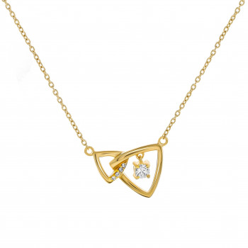 Orphelia® 'Santorini' Women's Sterling Silver Necklace - Gold ZK-7570/G