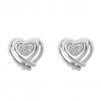 Orphelia® 'Anni' Women's Sterling Silver Stud Earrings - Silver ZO-7368 #1