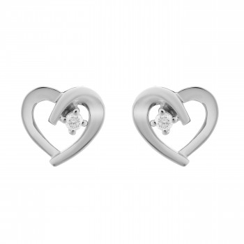 Orphelia Mera Women's Silver Stud Earrings ZO-7370 #1