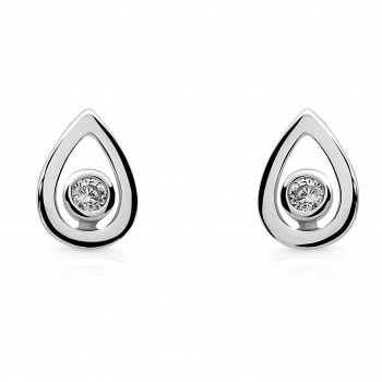 Orphelia® 'Ellie' Women's Sterling Silver Stud Earrings - Silver ZO-7485