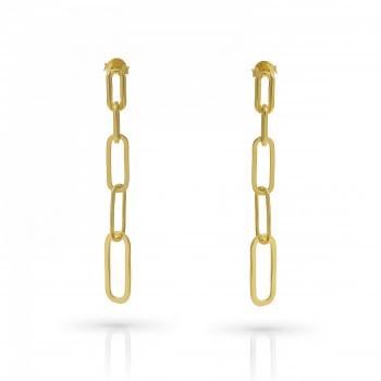 Orphelia® 'Eve' Women's Sterling Silver Drop Earrings - Gold ZO-7550/G