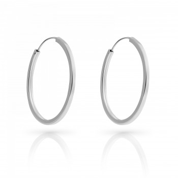 Orphelia Orphelia 'Agata' Women's Sterling Silver Hoop Earrings - Silver ZO-7552 #1