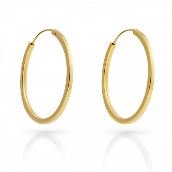 Orphelia® 'Anita' Women's Sterling Silver Hoop Earrings - Gold ZO-7553/G #1
