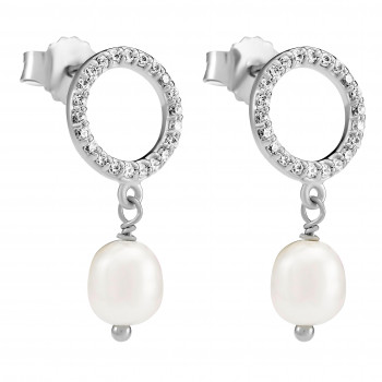 Orphelia® 'Spa' Women's Sterling Silver Drop Earrings - Silver ZO-7575
