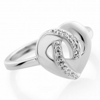 'Amore' Women's Sterling Silver Ring - Silver ZR-7577